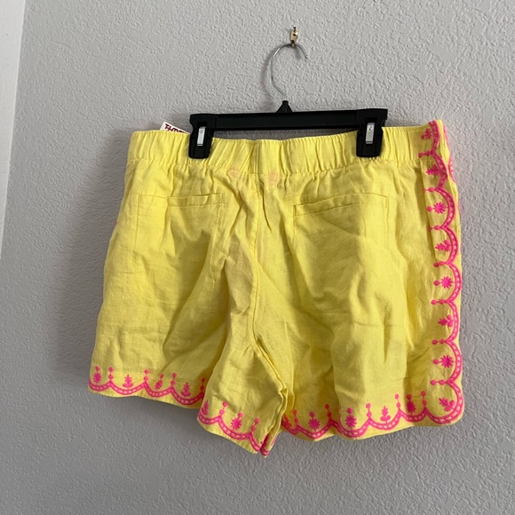 Lilly Pulitzer LARYN LINEN SHORT Calla Yellow sz L - Picture 6 of 8